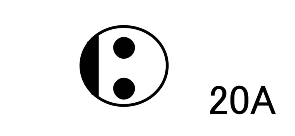 壁付コンセント2P20A×1