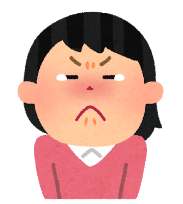 涙をこらえる女性