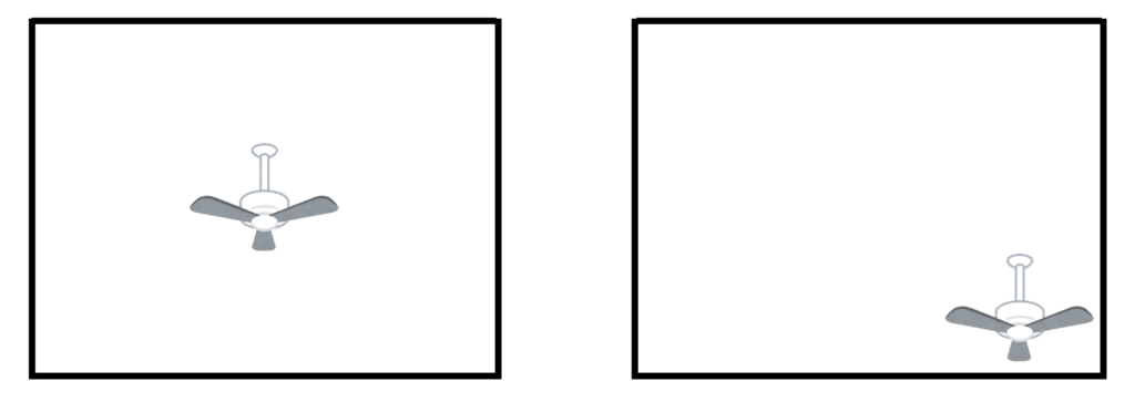 シーリングファンの配置